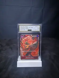 2022 One Piece CCG Romance Dawn Roronoa Zoro Alt Art Foil OP01-025 graded ags 10 - Image 1