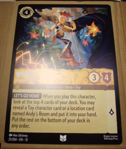 Lorcana TCG - retail kit Woody, Mrs Incredible, Syndrome Oversized cards/poster - Image 2