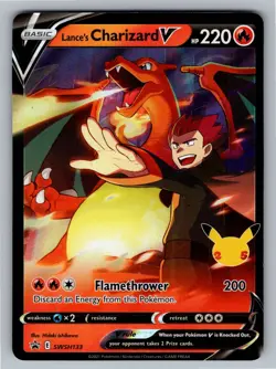 Pokemon TCG Lance's Charizard V SWSH133 SWSH: Sword & Shield Promo Cards Holo NM - Image 1