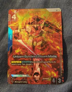 Unicorn Gundam (Unicorn Mode) GD01-005 LR+ NM Gundam Card Game Newtype Rising - Image 1