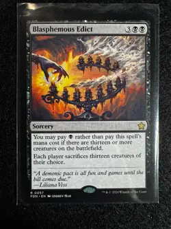 Blasphemous Edict Foundations Regular MTG NM - Image 1