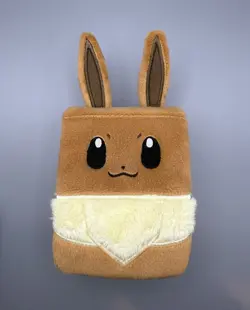 Pokemon Eevee Plush Flip Top Deck Box 60ct Standard Card Holder Brown/Cream - Image 1