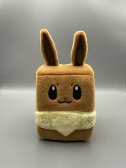 Pokemon Eevee Plush Flip Top Deck Box 60ct Standard Card Holder Brown/Cream - Image 2