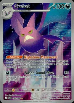 Crobat 093/086 Holo Illustration Rare Chaos Rising Pokemon Holo NM - Image 1