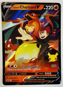 Pokemon Lance's Charizard V SWSH133 Holo Promo 220 HP Sword & Shield - Image 1