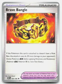 Brave Bangle Holo 080/086 Uncommon White Flare Pokemon Near Mint - Image 1