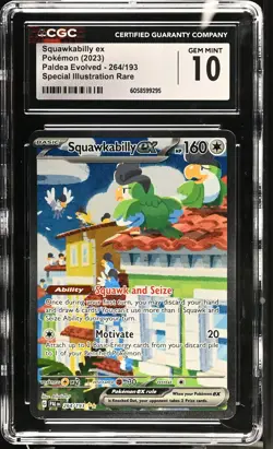 SQUAWKABILLY EX Paldea Evolved Special Illustration Rare #264 CGC 10 Pokemon - Image 1