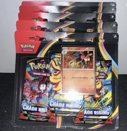 Pokemon TCG Mega Evolution- Chaos Rising 3 Booster Packs w/ Charmeleon Lot of 5 - Image 1