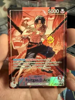 Portgas D Ace OP16-001 Leader Alternate Art The Time of Battle One PIece English - Image 1