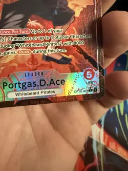 Portgas D Ace OP16-001 Leader Alternate Art The Time of Battle One PIece English - Image 4