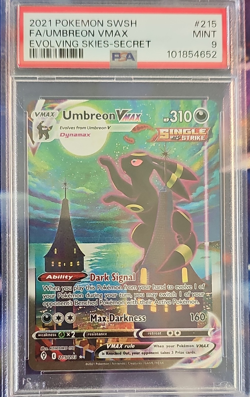 Pokemon Umbreon VMAX 215/203 Evolving Skies Alt Art Full Art Holo PSA 9 - Image 1