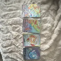 Pokemon TCG VMAX Full Art Holo Card Lot with Sylveon, Leafeon, Glaceon, Eevee - Image 1