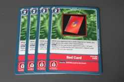 Digimon TCG (2020) - BT19-089 - 4x Red Card - Red - Common - Playset - Image 1