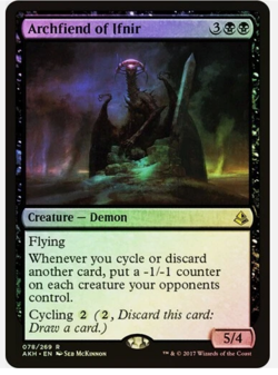 FOIL Archfiend of Ifnir / Erzdamon von - AMONKHET - englisch (nm +) *Rare* - Image 1