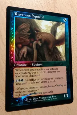 Mtg Magic: # FOIL # Gefraßiges Eichhornchen,Ravenous Squirrel, English Nearmint - Image 1