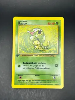 Caterpie 45/102 Common Base Set 1st Edition Pokemon Lightly Played DE - Image 1