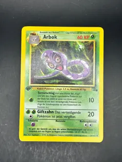 Arbok 31/62 Uncommon Fossil Pokemon 1st Edition Lightly Played DE - Image 1