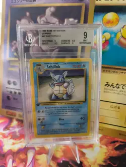 Pokemon Karte Card Schillok Wartortle Base Set Basis 1. Edition Beckett BGS 9 - Image 1