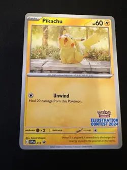 Pikachu SVP 214 2024 Illustration Contest Pokemon TCG - Near Mint - Image 1