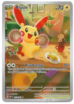 2023 POKEMON PAR EN-PARADOX RIFT 193 PLUSLE ILLUSTRATION RARE - Image 1