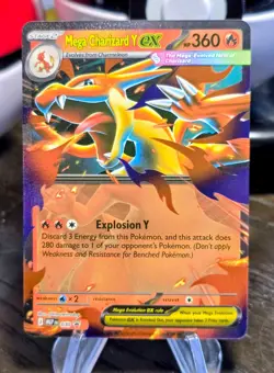Pokemon Mega Charizard Y ex 030 Mega Evolution Holo Black Star Promo Near Mint - Image 1
