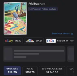 Pokemon Frigibax 208/193 Paldea Evolved Full Art Holo Illustration Rare - Image 3