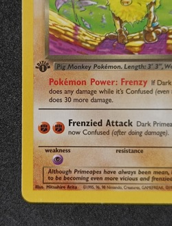 Pokemon TCG Dark Primeape 43/82 - 1st Edition Team Rocket Uncommon Card NM - Image 4