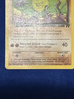 Pokemon TCG Team Rocket Dark Primeape Card 43/82 Uncommon - Image 5