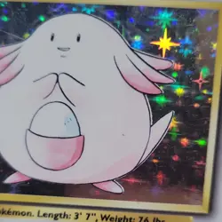 Pokemon TCG Chansey 003/102 Base Set Holo Rare 120 HP EN 1999 Sugimori - Image 3