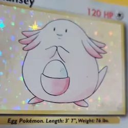 Pokemon TCG Chansey 003/102 Base Set Holo Rare 120 HP EN 1999 Sugimori - Image 5