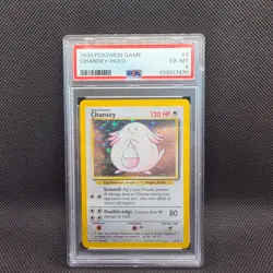Pokemon Chansey Base Set Unlimited Holo Rare 003/102 PSA 6 - Image 1