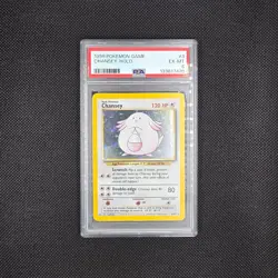 Pokemon Chansey Base Set Unlimited Holo Rare 003/102 PSA 6 - Image 2