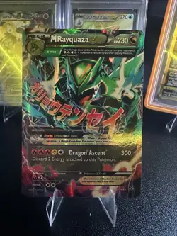 Pokemon TCG M Rayquaza EX 61/108 Ultra Rare Full Art Holo Roaring Skies Card - Image 1
