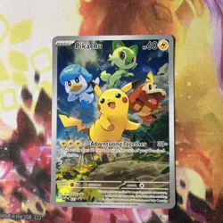 Pikachu 027 Sv: Scarlet & Violet Promo Cards Holo Pokemon TCG Chest Promo - Image 1