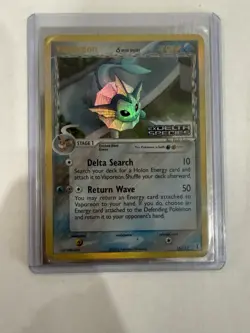 Vaporeon EX Delta Species Reverse Holo Rare 18/113 2005 Pokemon Card Damaged - Image 1