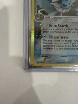 Vaporeon EX Delta Species Reverse Holo Rare 18/113 2005 Pokemon Card Damaged - Image 5