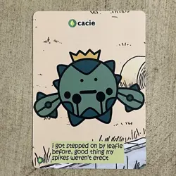 Cacie Pokiebubies V2 1st Edition Fan Art 171 Chef Ken Lee Pokemon Cacnea - Image 1