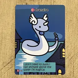 Dragonaire Pokiebubies V2 1st Edition Fan Art 166 Chef Ken Lee Pokemon Dragonair - Image 1