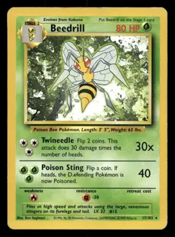 Beedrill 21/130 Base Set 2 MP Pokemon - Image 1