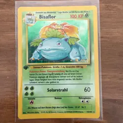 Pokemon TCG 1st Edition GERMAN Holo BISAFLOR Venusaur - 15/102 - LP - Image 1