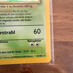 Pokemon TCG 1st Edition GERMAN Holo BISAFLOR Venusaur - 15/102 - LP - Image 5
