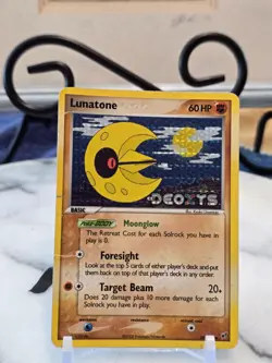 Pokemon TCG Lunatone 36/107 Deoxys Reverse Holo Heavy Play - Image 1
