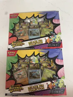 Lot of Pokemon Ascended Heroes (2) Deluxe Pin Collections & (7) 2 Pack Blisters - Image 2