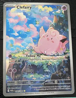 Pokemon TCG Clefairy 094/088 Prismatic Evolutions Full Art Holo Rare English - Image 1