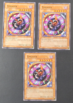 Yugioh TCG - 3x Timeater- PGD-010 - NM - 1st Ed - Pharaonic Guardian Common 2004 - Image 1