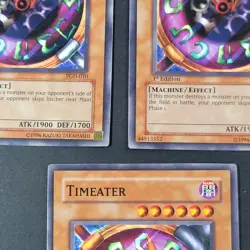 Yugioh TCG - 3x Timeater- PGD-010 - NM - 1st Ed - Pharaonic Guardian Common 2004 - Image 3