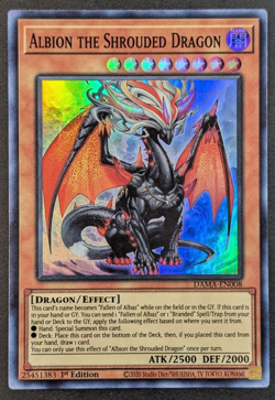 Yugioh TCG - 1x Albion the Shrouded Dragon - DAMA-EN008 - NM/LP - 1st Super Rare - Image 1