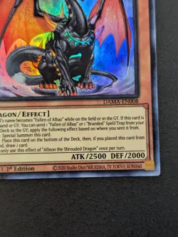 Yugioh TCG - 1x Albion the Shrouded Dragon - DAMA-EN008 - NM/LP - 1st Super Rare - Image 3
