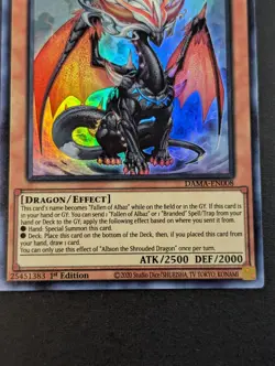 Yugioh TCG - 1x Albion the Shrouded Dragon - DAMA-EN008 - NM/LP - 1st Super Rare - Image 5