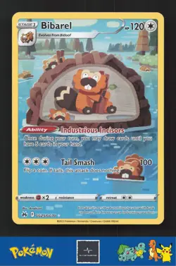 2023 Pokemon SWSH Crown Zenith GG25/GG70 Bibarel - Image 1